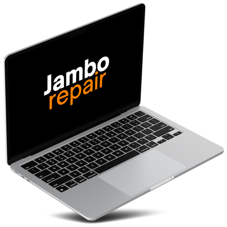 Macbook Reparatur mit einem Jamborepair Schriftzug